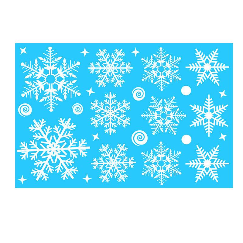 Electrostatic Glass Stickers On Christmas Windows And Christmas Stickers On Walls