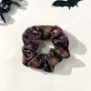 Fluffy Hair Scrunchies Halloween Ties, High Elasticity Scrunchies, Soft Stretchy Bands with Ghost Witch Hat Tie Bat Spider Web Design,