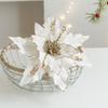 26cm Glitter Christmas Poinsettia Flower Simulation DIY Artificial Flower Realistic Luxury Christmas Tree Decorations