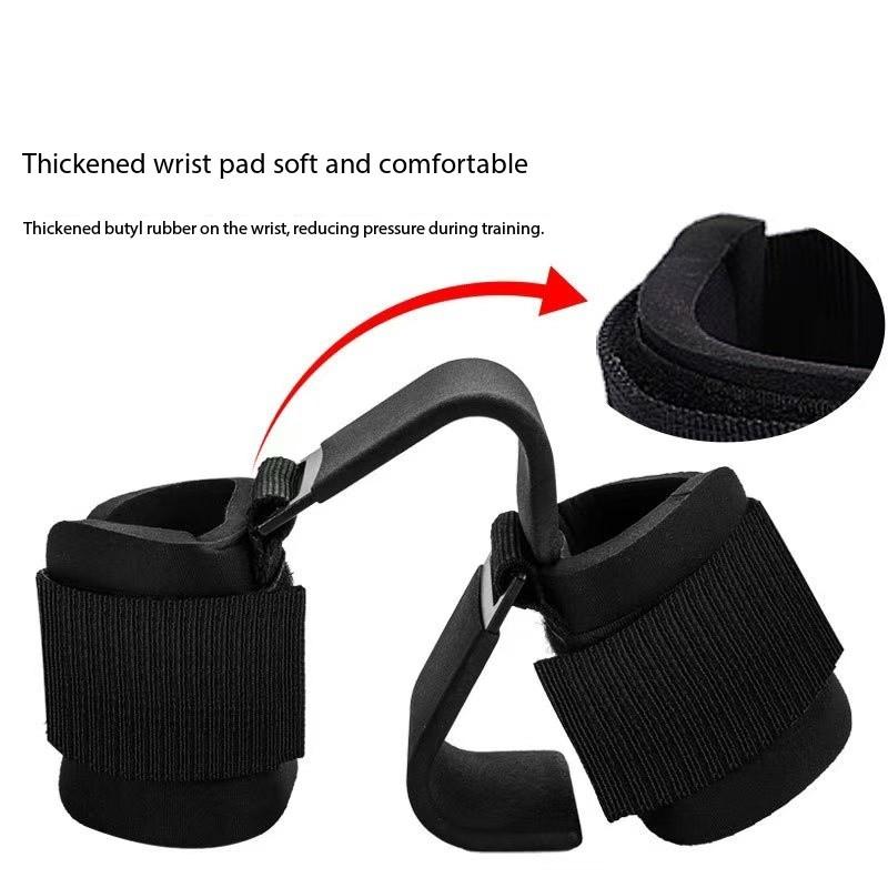 Neoprene Weight Lifting Hooks Heavy Duty Power Lifting Grips Padded Gloves Wrist Straps Unisex Wrist Guard Strap
