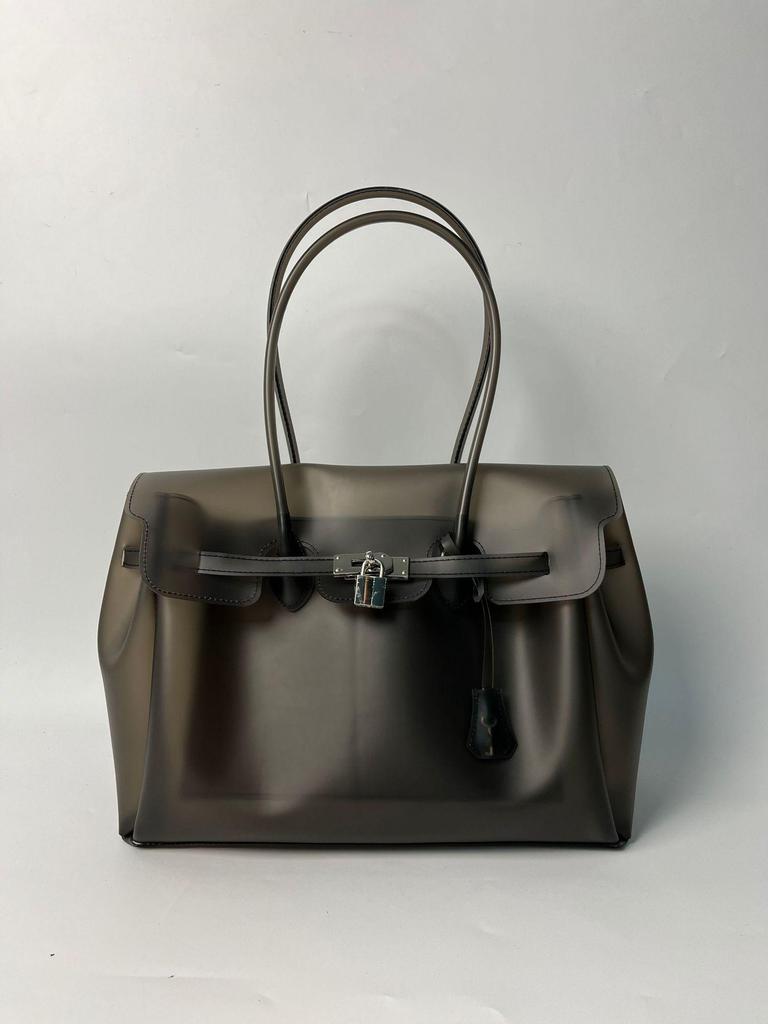Korean Style Women's Large Capacity Waterproof TPU Shoulder Tote Bag