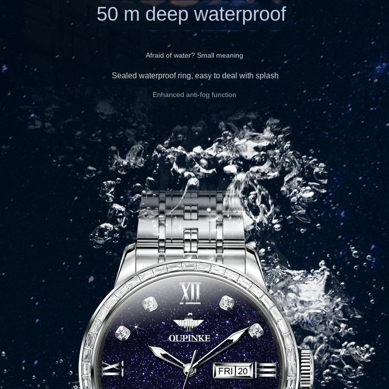 OUPINKE Бренд Star Watch Star Автоматические Механические Часы Водонепроницаемые Мужские Часы Мужские Часы