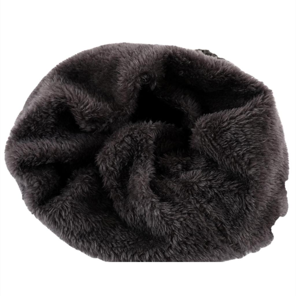 Autumn Winter Pleated Plush Women's Pullover Knitted Wool Wavy Moon Ear Protection Hat EMA