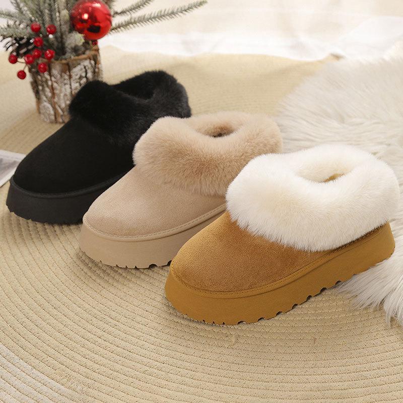Зимние новые женские универсальные плюшевые хлопковые ботинки, короткие, с вельветом для сохранения тепла