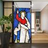 Church Stained Glass Decals Window Film Privacy Heat Insulation and Anti UV Blocking Static Cling Window Sticker for Home J7