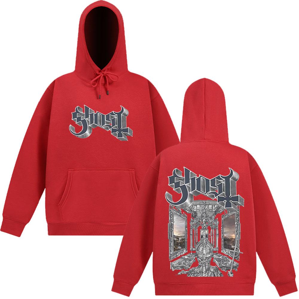 Rock Ghost Skeletour World Album 2025 Graphic Hoodie Unisex Oversized Gothic Long-sleeved Hip-hop Casual Pullover Streetwear Top