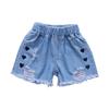 Летние джинсовые шорты для девочек - легкие эластичные повседневные шорты с высокой талией