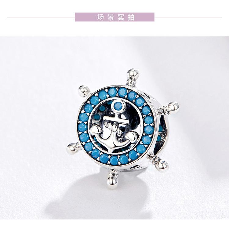 Океанский Шарм S925 Стерлинговое Серебро Бусины Мода DIY Ювелирные Изделия Серебряные Аксессуары