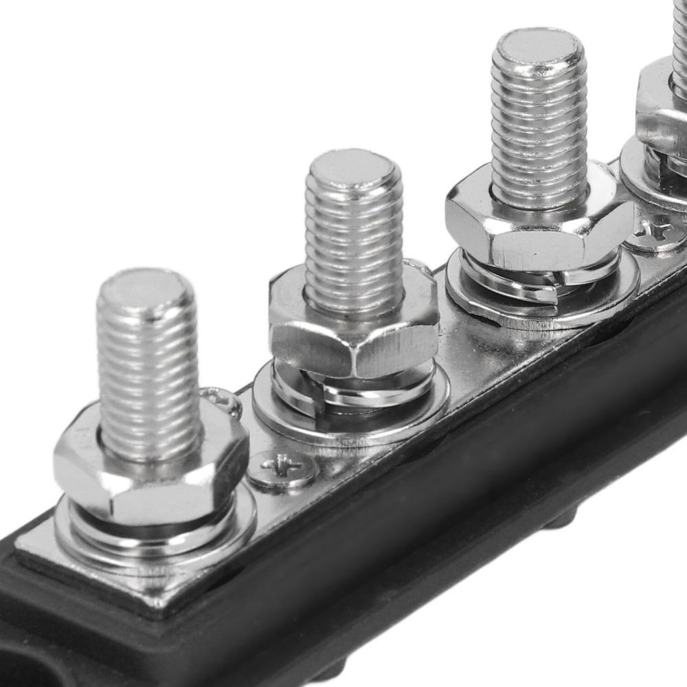 48VDC 250A 4 Position Bus Bar 4 Position Power Distribution Block M10 Studs Bus Bar Solar Cabling