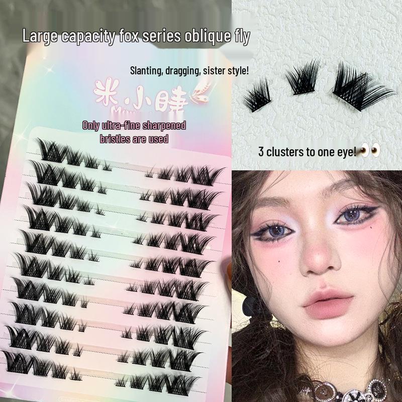 Meilin Sweet Lashes - 32-Row Eyelash Book: Natural, Thick, On-Camera Manga False Lashes, Large Capacity