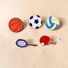 Basketball Sports Ball Enamel Pin Volleyball Metal Badge Cartoon Dripping Oil Brooch  Jewelry Gift