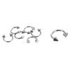 60pcs/set Titanium Steel Tongue Lip Nose Navel Ring Body Piercing Jewelry Set
