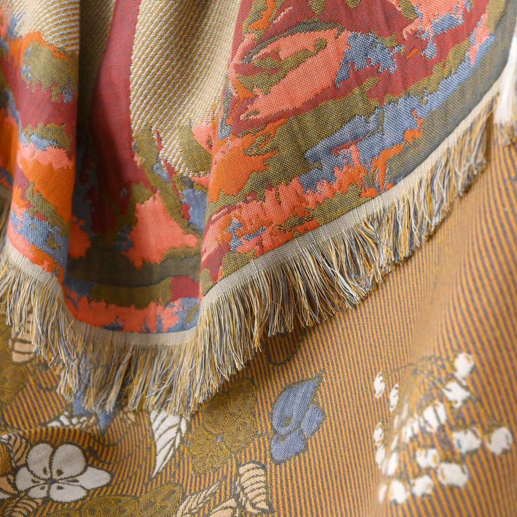 Soft Quick-drying Bath Towel Twill Woven Cotton Gauze Towel Thickened and Enlarged Beach Sports Wrap Nap Blanket