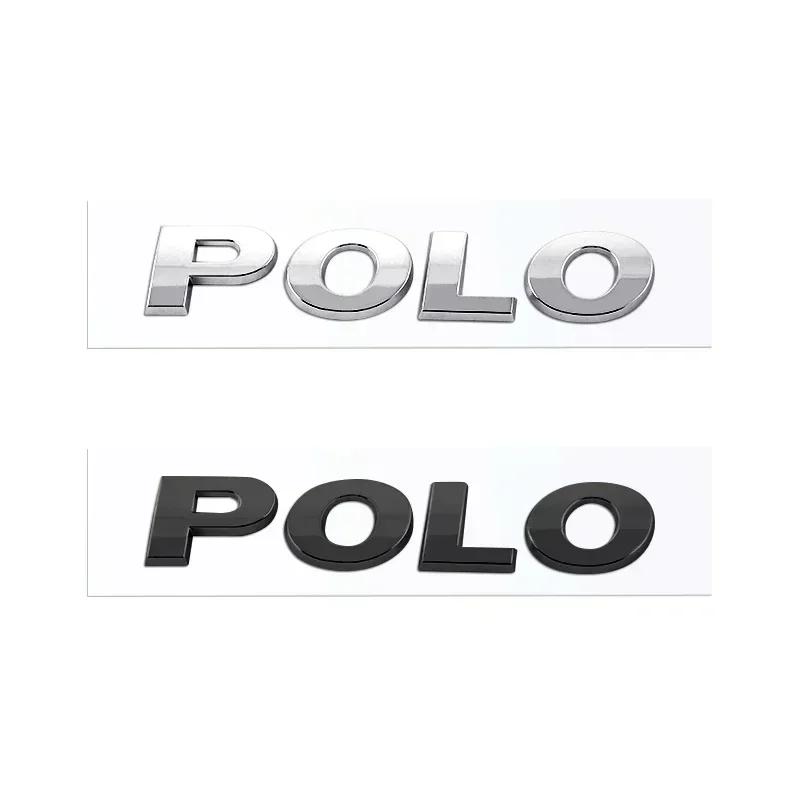 2026 Hot For VOLKSWAGEN VW Black Silver Chrome 3D ABS POLO Rear Trunk Sticker Car Styling Auto Body Side Fender Badge Letters Em