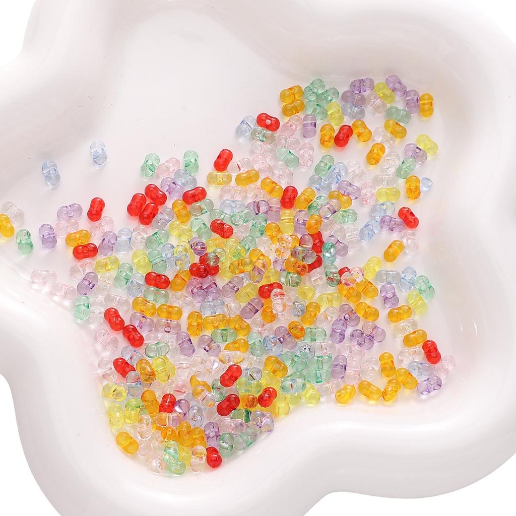 Бусины ручной работы 3x6 мм акриловые однотонные прозрачные арахисовые бусины свободные бусины ручная нить бусины аксессуары для самостоятельного изготовления ювелирные изделия брелок браслет