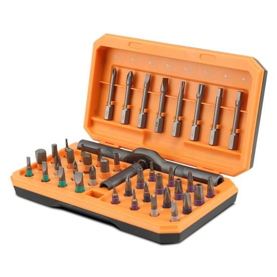 24/42Pcs Magnetic Ratchet Screwdriver Set Compact Portable Ratchet Screwdriver with Reversible High Torque Drive Handle
