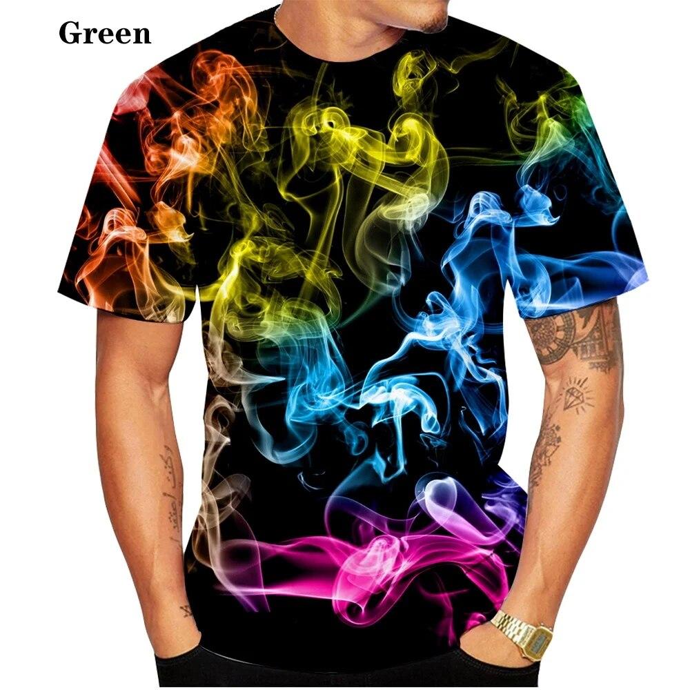 Мужская и женская футболка с 3D принтом «Огненное пламя», повседневный забавный пуловер, модные топы унисекс