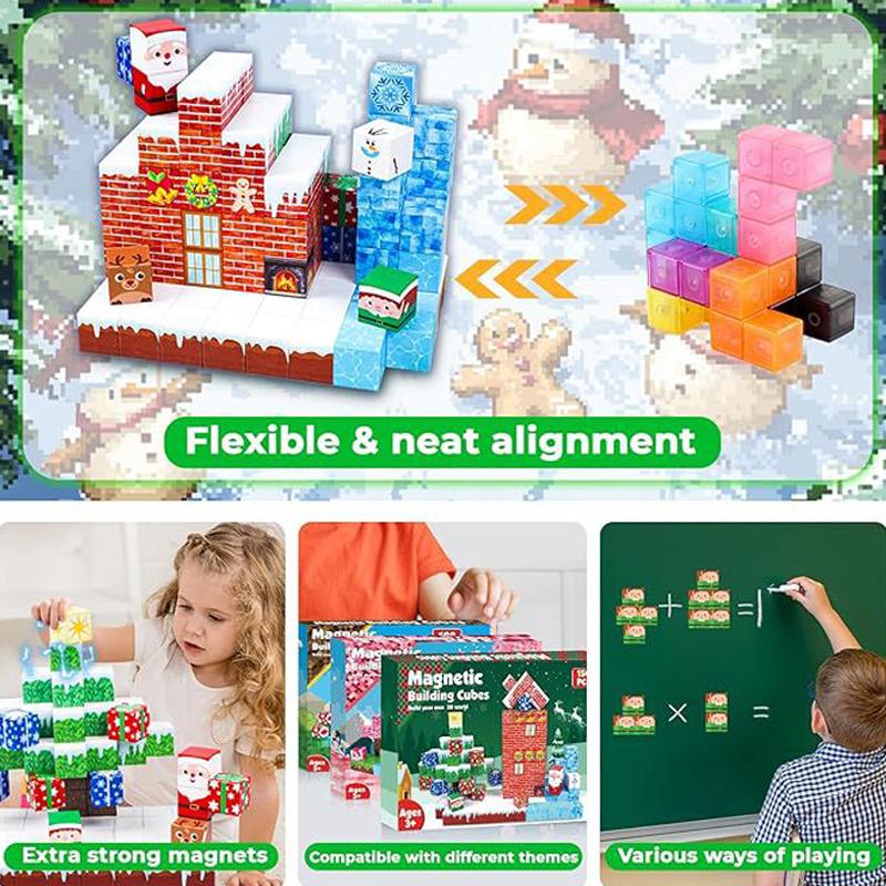 Magnetic Blocks Game Mine Magnet World Toys For Boys Girls STEM Montessori Sensory Cubes Game Toys Gift