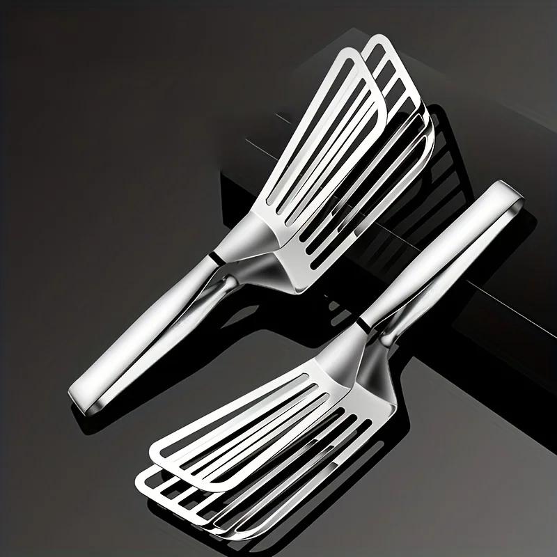 Stainless Steel Professional Kitchen Tongs for Cooking, Multi-Purpose Heavy Duty Food Tongs for Salad, BBQ, Baking, Frying