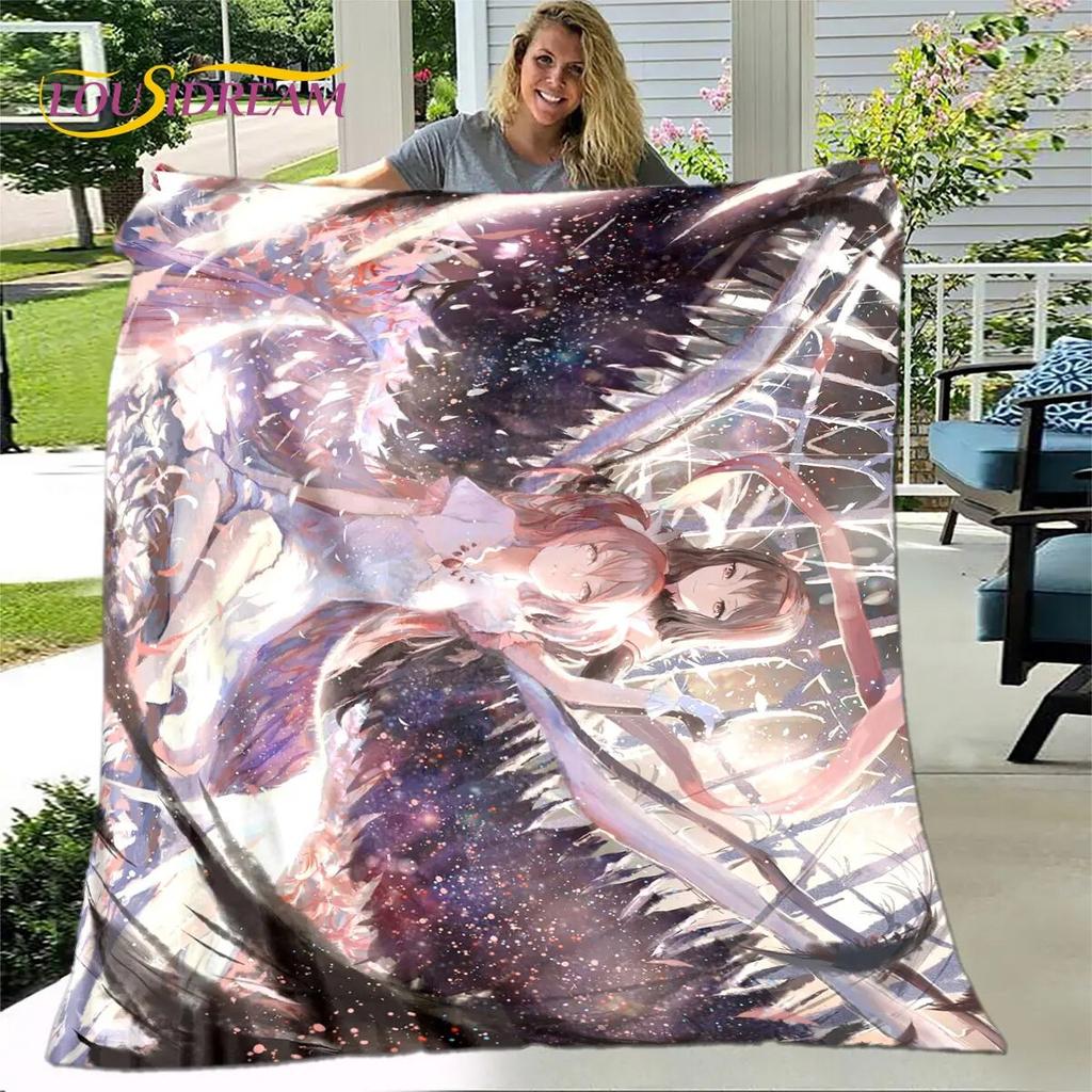 Puella Magi Madoka Magica Cartoon Soft Plush Blanket,Flannel Blanket Throw Blanket for Living Room Bedroom Bed Sofa Picnic Cover