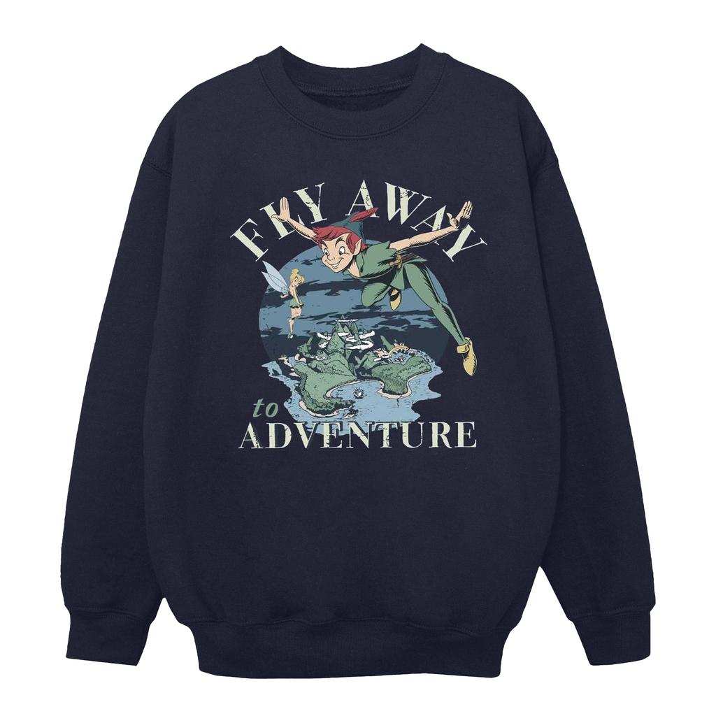 Disney Mens Peter Pan Fly Away To Adventure Sweatshirt
