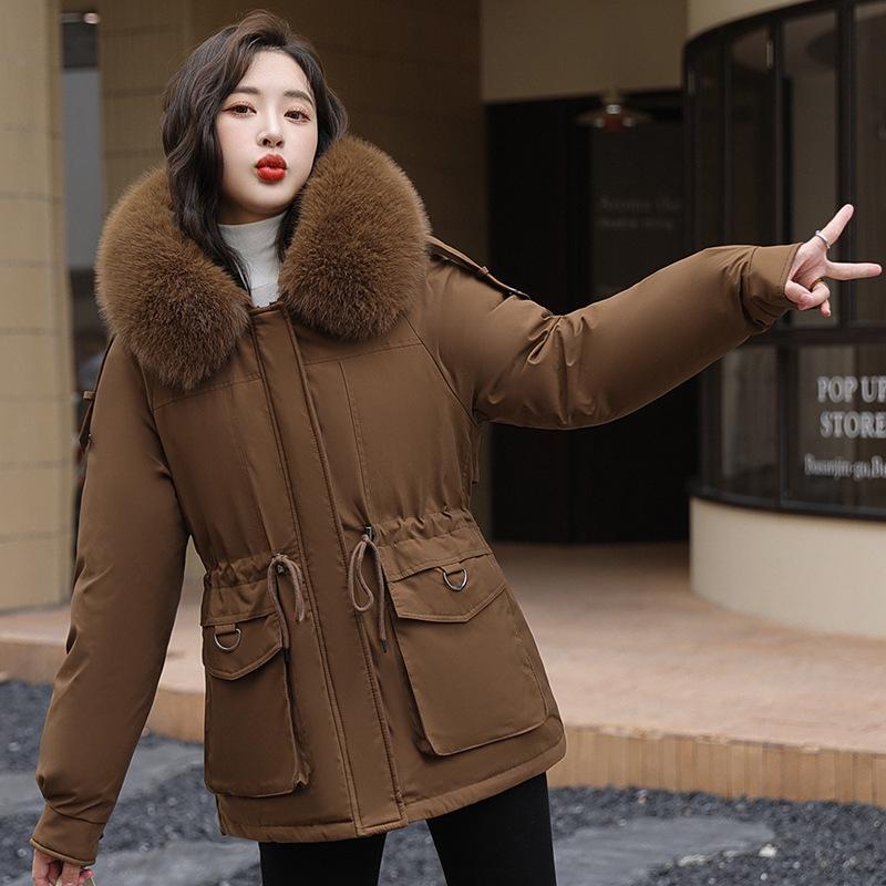 Thickened Women's Short Coat 2023 New Big Fur Collar Cotton Coat Winter Coat