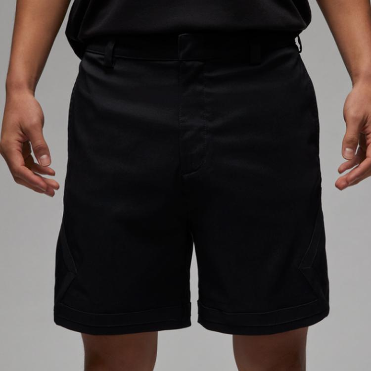 Jordan Шорты мужские Dri-Fit однотонные повседневные прямого кроя черные DZ0559-010