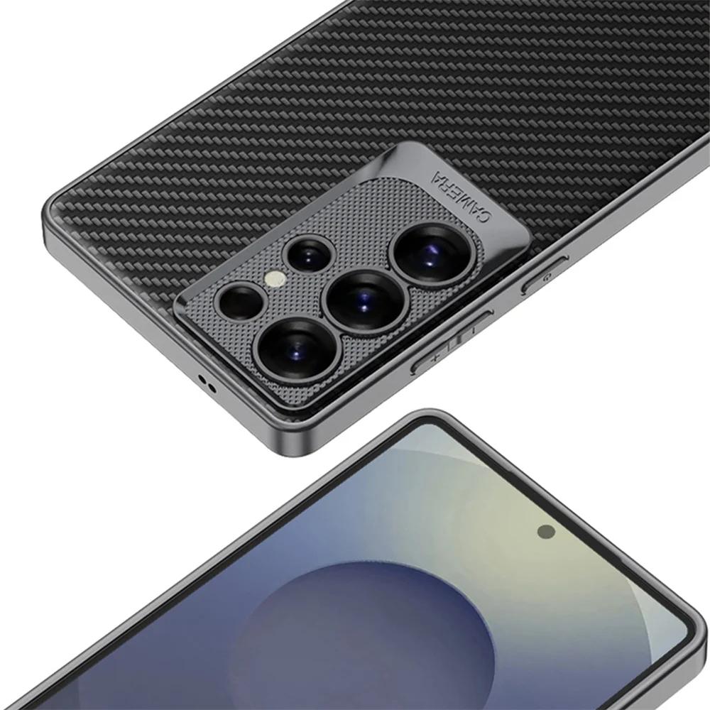 Чехлы из гальванизированной кожи для Galaxy S25 Ultra, чехол для телефона Samsung Galaxy S25 Ultra, противоударный жесткий защитный чехол