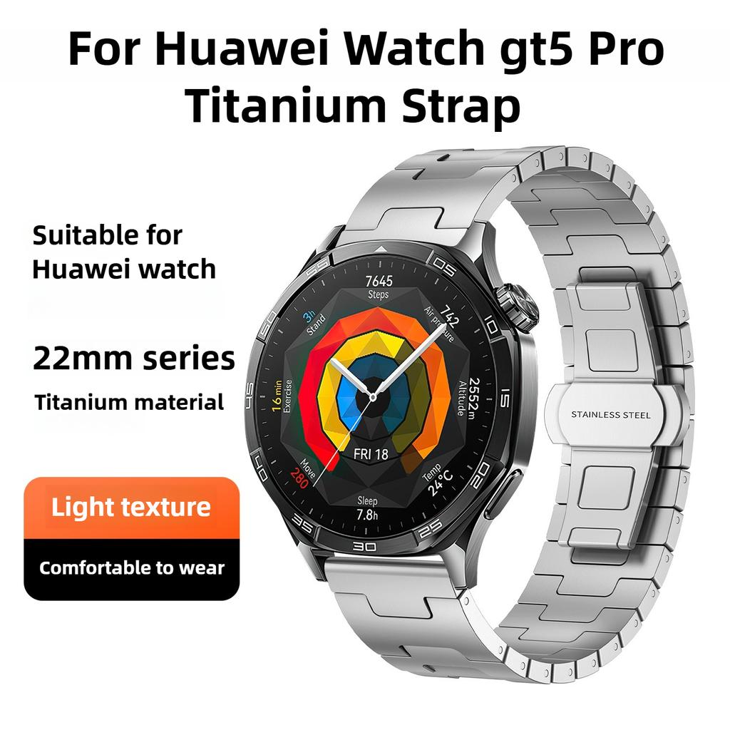 22 мм роскошный титановый ремешок для Samsung Galaxy Gear S3 STitanium сплав ремешок металлический браслет для Huawei GT5 5Pro 4 3 2e 46MM Correa