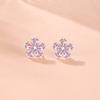 Оригинальные серьги Sakura Your Heart женские серьги с розовыми бриллиантами Niche High-end Niche Temperament Simple Earrings