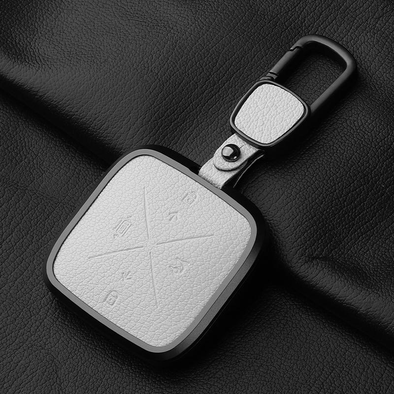 Для Zeekr 001 007 7X X 009 Чехол для ключа Пряжка Bluetooth-карта Чехол для ключа Автомобильные аксессуары из натуральной козьей кожи Чехол для автомобильного ключа Модификация