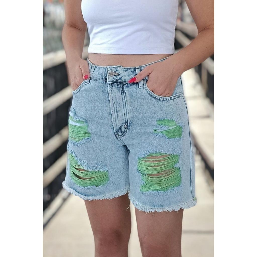 High Waist Torn With Liner Jeans Jeans Shorts