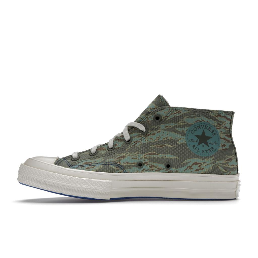 Undefeated X Converse Half Chuck 70 Mid Tiger Camo Print Unisex Sneakers Green Sea-Spray Fossil 172397C