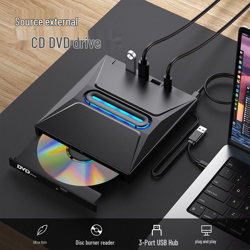 Внешний многофункциональный DVD-резак USB/Type-C с поддержкой карт SD/TF