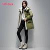 YAYA Mid-Length Hooded Duck Down Winter Jacket