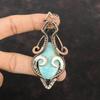 Амазонитовый кулон, медная проволока, обернутая драгоценным камнем, кулон ручной работы, кулон в стиле бохо, медная ювелирная подвеска для женщин, подарок для него, ювелирные изделия из проволочной обмотки