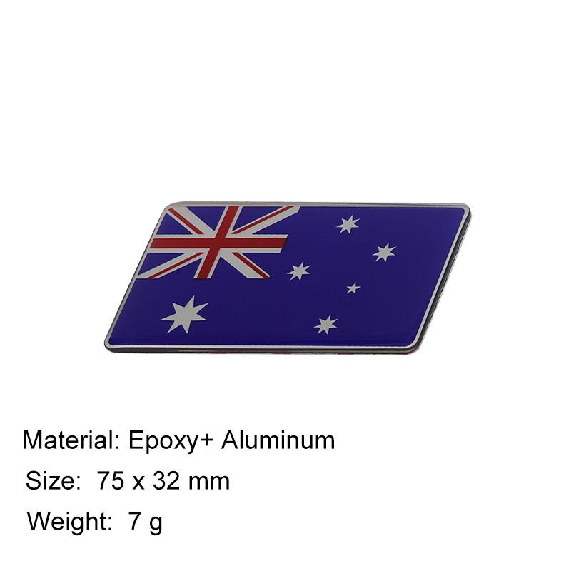 3D Premium Australia Australian National Flag for Laptop Wall Car Engine Hood Fender Trunk Tail Rear Decal Emblem Badge Sticker
