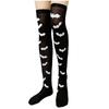 1 пара повседневных женских носков для Хэллоуина, креативные длинные носки для косплея, черные/белые носки для пар с принтом «Bone Web»