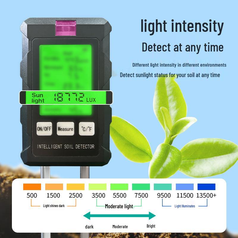 Soil Moisture, Light, pH, and Nutrient Tester for Plants