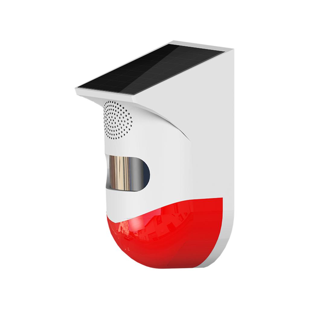 Беспроводной независимый инфракрасный датчик движения на солнечной энергии, детектор стробоскопической сирены, сигнализация 120 дБ