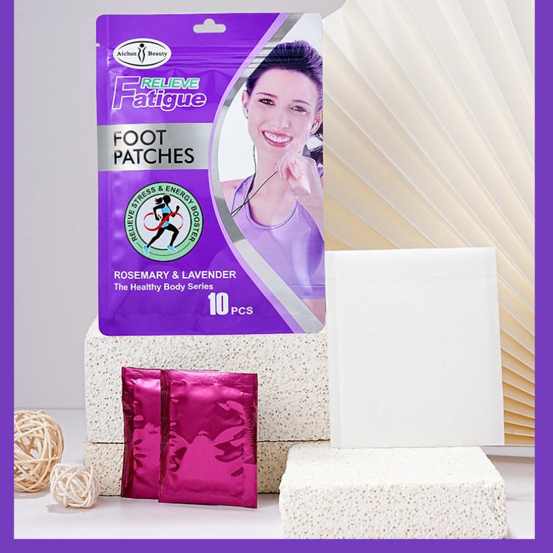 10 шт., пластыри для ног с лавандой и розмарином, улучшают кровообращение, улучшают сон, снимают усталость и стресс, подушечки для ног премиум-класса