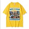 Become Ungovernable Funny Raccoon Meme T Shirts Unisex Unisex Y2k Oversized Vintage Graphic T Shirt Short Sleeve Oneck Tshirt Tops