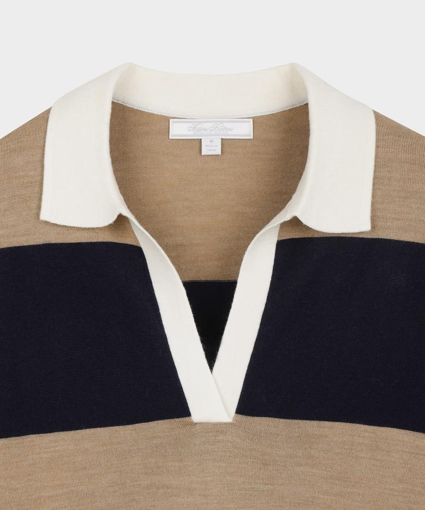 BROOKS BROTHERS [Women'S] Merino Wool Rugby Stripe Polo Sweater (Multi) (Bbwtwff301)