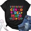 Футболка Cinco De Mayo Женская Мексиканская Футболка с Сомбреро Мексиканская Вечеринка Фиеста Повседневные Топы для Фестиваля