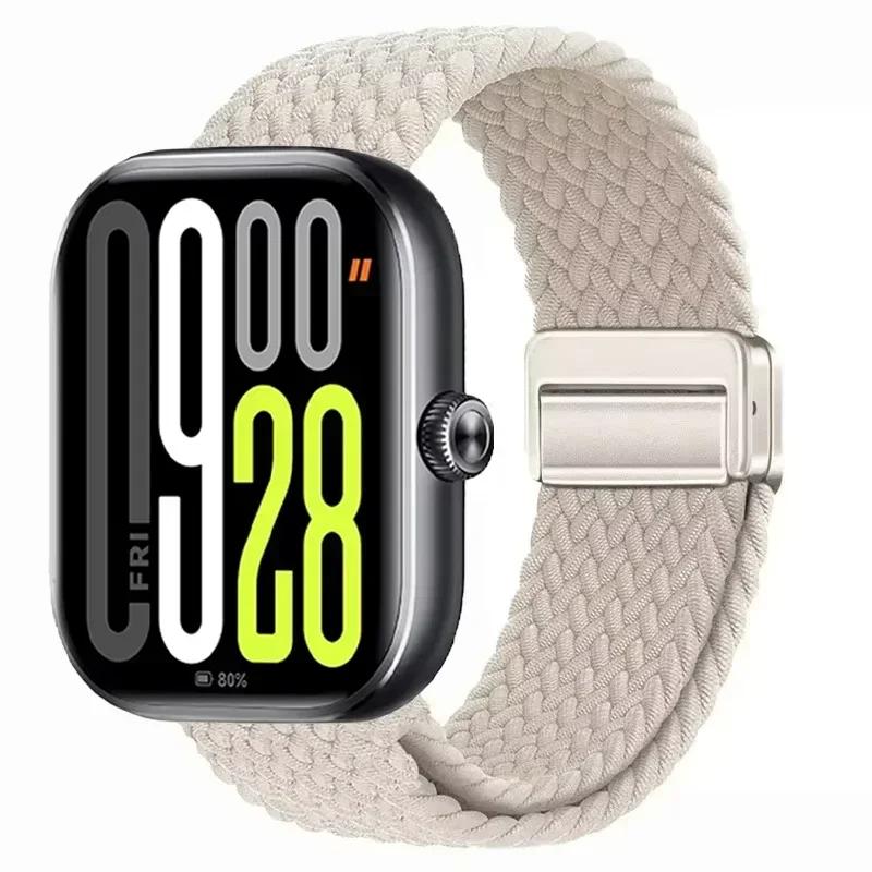 Магнитная петля для Xiaomi Redmi Watch 4 5 Ремешок Регулируемый Плетеный Спортивный Нейлоновый Сменный браслет для Miband 8 pro/9 pro ремешок