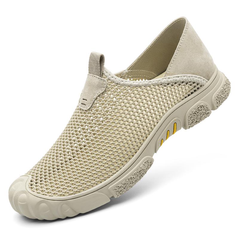 Мужские дышащие повседневные кроссовки с отверстиями, уличные повседневные сандалии, обувь для хайкинга, лето