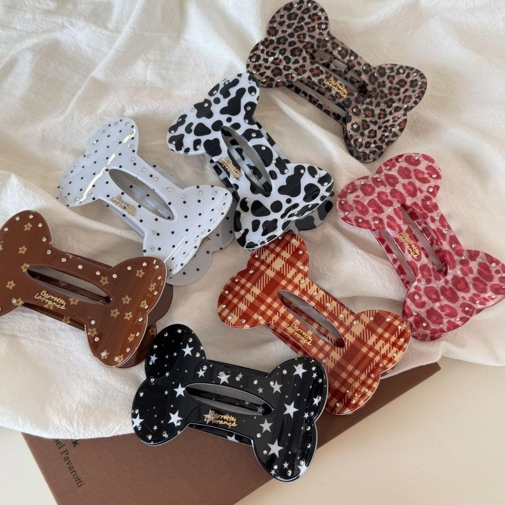 Bone Shaped Flat Hair Claw Acrylic Hair Accessories Stylish Hair Clip