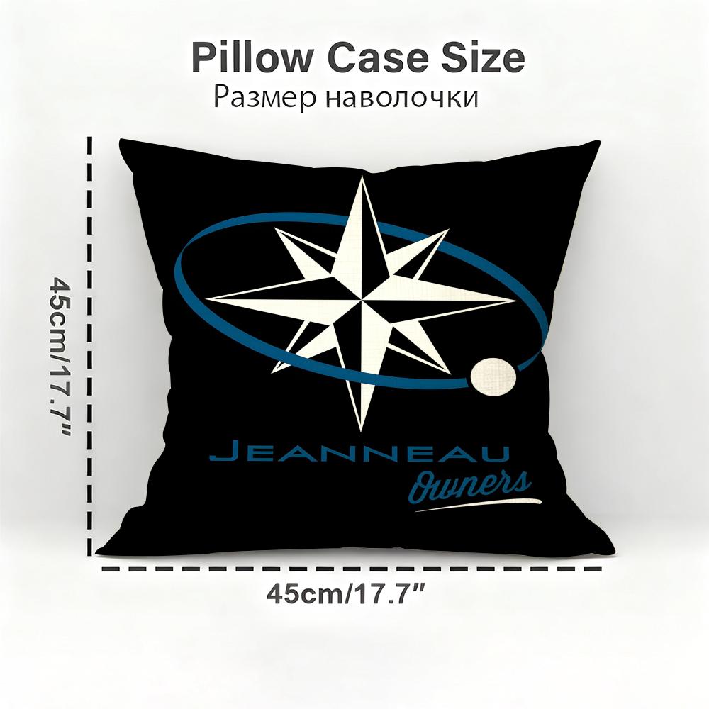 J-Jeanneau Yachts Logo Cushion Cover Home & Car Multi-Scene Pillow Cover - Reversible, Soft & Durable For Daily Use