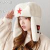 Плюшевая кепка Lei Feng женская зимняя теплая хлопковая кепка мужская для велоспорта ветрозащитная холодная красная пятиконечная звезда