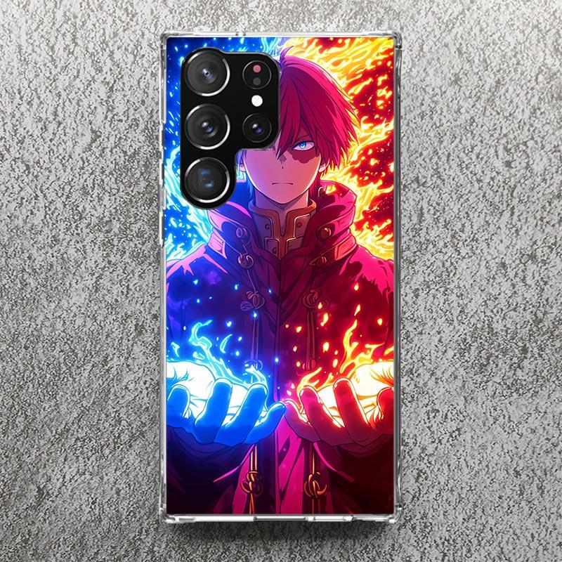 Todoroki Shoto MHA My Hero Print Soft Case for Samsung Galaxy S25 S24 S23 S22 Ultra S21 Plus S20 FE Phone Shell S10 + Pattern Co